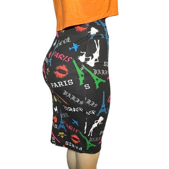 Cleo Paris Skirt & Top Set black body con skirt multi colored crop top options - Picture 7 of 16